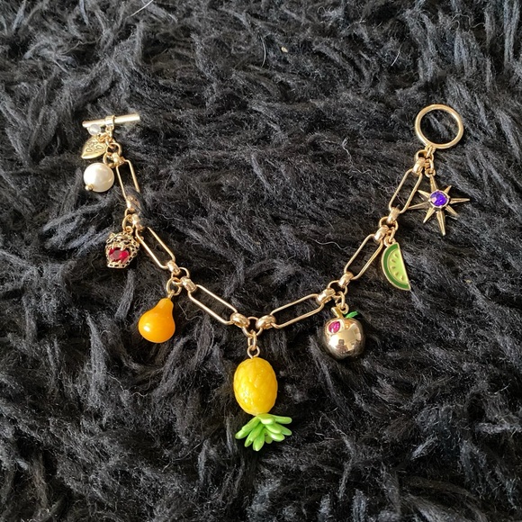 Betsey Johnson Summer Fruit Edition With Leopard Pendant Bracelet NWT - Picture 11 of 13